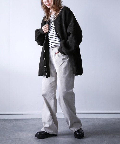 osharewalker（オシャレウォーカー）の「【廃盤】『スポンジニットカーディガン』（カーディガン/ボレロ・レディース・ブラウン/ブラック/グレー・FREE）」の14枚目の写真