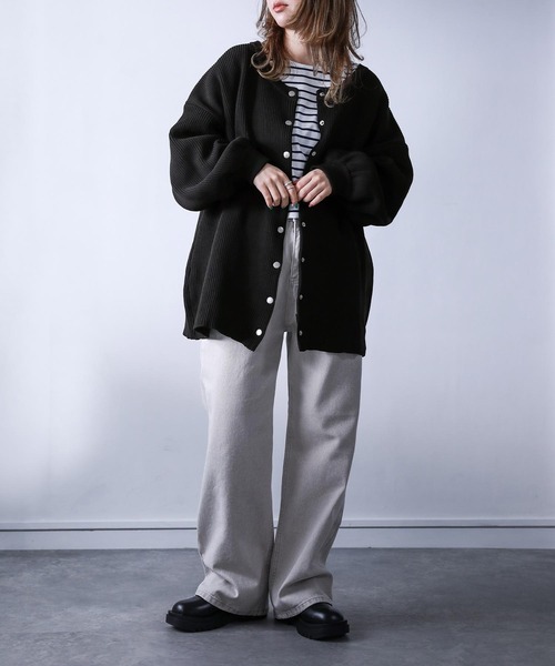 osharewalker（オシャレウォーカー）の「【廃盤】『スポンジニットカーディガン』（カーディガン/ボレロ・レディース・ブラウン/ブラック/グレー・FREE）」の15枚目の写真