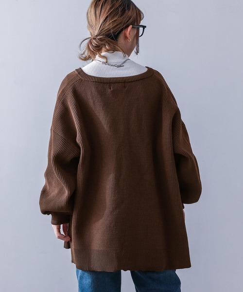 osharewalker（オシャレウォーカー）の「【廃盤】『スポンジニットカーディガン』（カーディガン/ボレロ・レディース・ブラウン/ブラック/グレー・FREE）」の6枚目の写真