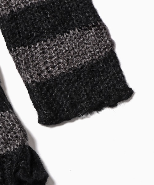 Theater code（シアターコード）の「▲border damage knit/ボーダーニット ダメージ グランジ（ニット/セーター・メンズ・レッド/グレー・FREE）」の5枚目の写真