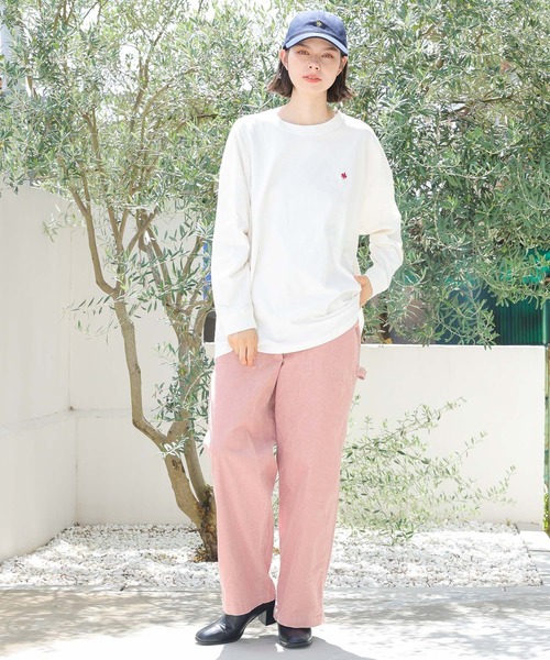 POLO BCS（ポロ ビーシーエス）の「【POLO BCS(ポロ・ビーシーエス)】コラボアソートロングTEE（Tシャツ/カットソー・レディース・オフホワイト/ネイビー/レッド/ナチュラル・FREE）」の12枚目の写真