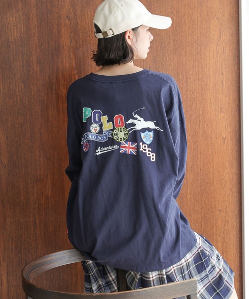POLO BCS（ポロ ビーシーエス）の「【POLO BCS(ポロ・ビーシーエス)】コラボアソートロングTEE（Tシャツ/カットソー・レディース・オフホワイト/ネイビー/レッド/ナチュラル・FREE）」の17枚目の写真