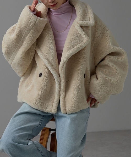 セール】テディボア ショートジャケット（ピーコート）｜r.（アール