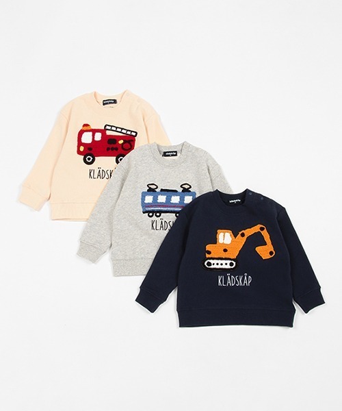 kladskap（クレードスコープ）の「乗り物編みモチーフトレーナー（スウェット・キッズ・アイボリー/トップグレー/ネイビー・80ｃｍ/110cm/100cm/120cm/90cm）」の5枚目の写真