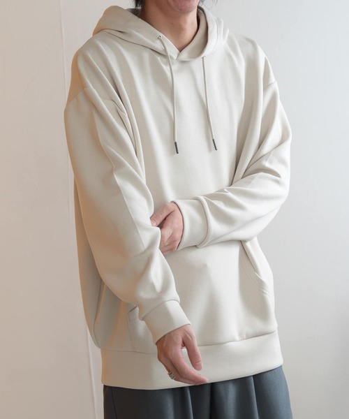 SENSE OF PLACE by URBAN RESEARCH（センスオブプレイスバイアーバンリサーチ）の「ダンボールポンチスウェットパーカ（パーカー・メンズ・ライトベージュ/ブルー/ブラック・LARGE/MEDIUM）」の12枚目の写真