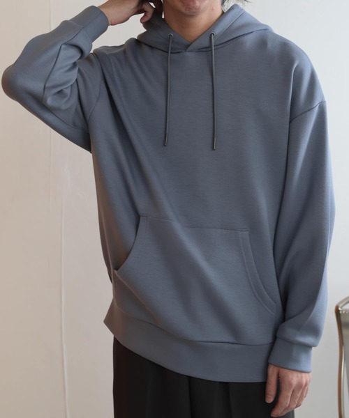 SENSE OF PLACE by URBAN RESEARCH（センスオブプレイスバイアーバンリサーチ）の「ダンボールポンチスウェットパーカ（パーカー・メンズ・ライトベージュ/ブルー/ブラック・LARGE/MEDIUM）」の6枚目の写真