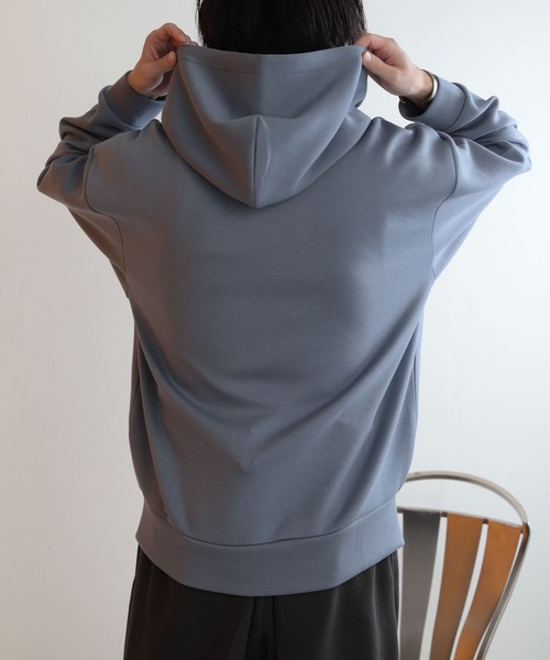 SENSE OF PLACE by URBAN RESEARCH（センスオブプレイスバイアーバンリサーチ）の「ダンボールポンチスウェットパーカ（パーカー・メンズ・ライトベージュ/ブルー/ブラック・LARGE/MEDIUM）」の9枚目の写真