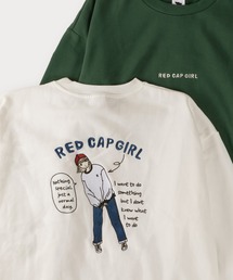 Red Cap Girl（レッドキャプガール）の「ガールイラストバックデザイン刺繍クルーネックスウェット/オーバーサイズ/ユニセックス/裏起毛（スウェット・メンズ）」