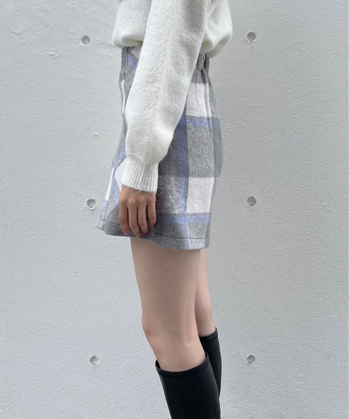 one way（ワンウェイ）の「ロービングチェックスカート（スカート・レディース・グレー/ブラウン/ブラック・FREE）」の11枚目の写真