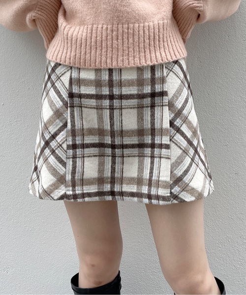one way（ワンウェイ）の「ロービングチェックスカート（スカート・レディース・グレー/ブラウン/ブラック・FREE）」の20枚目の写真