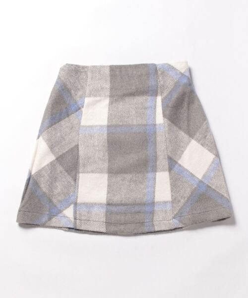 one way（ワンウェイ）の「ロービングチェックスカート（スカート・レディース・グレー/ブラウン/ブラック・FREE）」の5枚目の写真