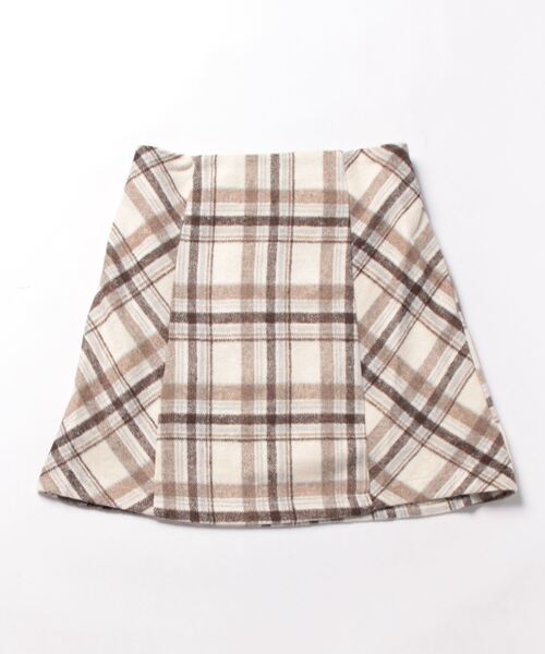 one way（ワンウェイ）の「ロービングチェックスカート（スカート・レディース・グレー/ブラウン/ブラック・FREE）」の6枚目の写真