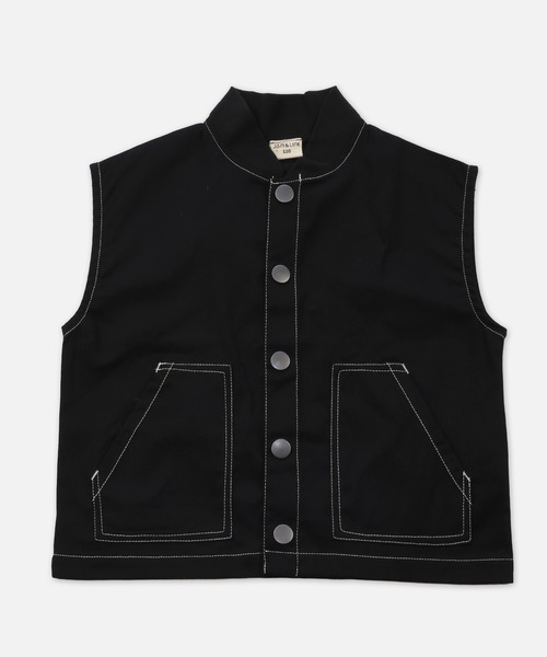 JAM & LINK（ジャムアンドリンク）の「ツイル ベスト（ベスト・キッズ・ベージュ/ブラック・120cm/130cm/160cm/140cm/110cm/150cm）」の12枚目の写真