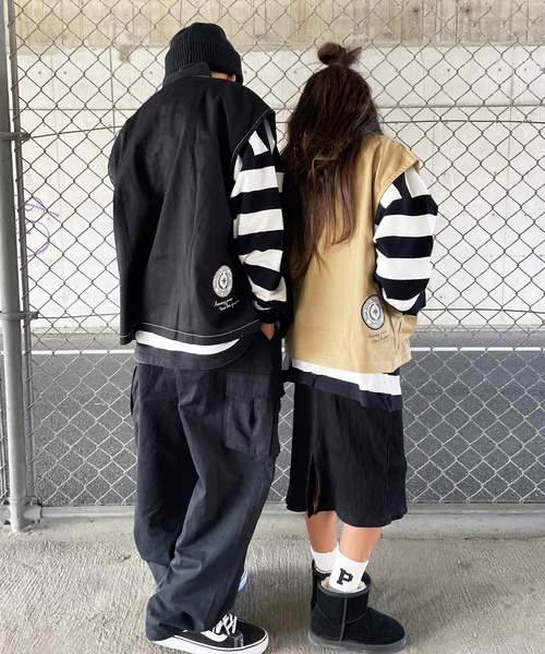 JAM & LINK（ジャムアンドリンク）の「ツイル ベスト（ベスト・キッズ・ベージュ/ブラック・120cm/130cm/160cm/140cm/110cm/150cm）」の15枚目の写真