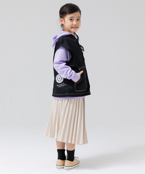 JAM & LINK（ジャムアンドリンク）の「ツイル ベスト（ベスト・キッズ・ベージュ/ブラック・120cm/130cm/160cm/140cm/110cm/150cm）」の7枚目の写真