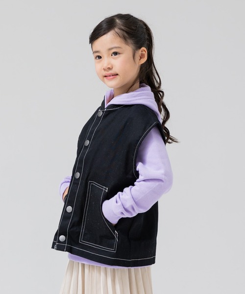 JAM & LINK（ジャムアンドリンク）の「ツイル ベスト（ベスト・キッズ・ベージュ/ブラック・120cm/130cm/160cm/140cm/110cm/150cm）」の8枚目の写真