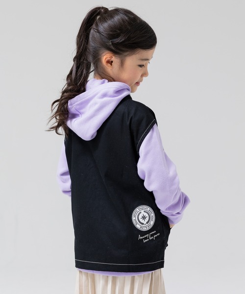 JAM & LINK（ジャムアンドリンク）の「ツイル ベスト（ベスト・キッズ・ベージュ/ブラック・120cm/130cm/160cm/140cm/110cm/150cm）」の9枚目の写真