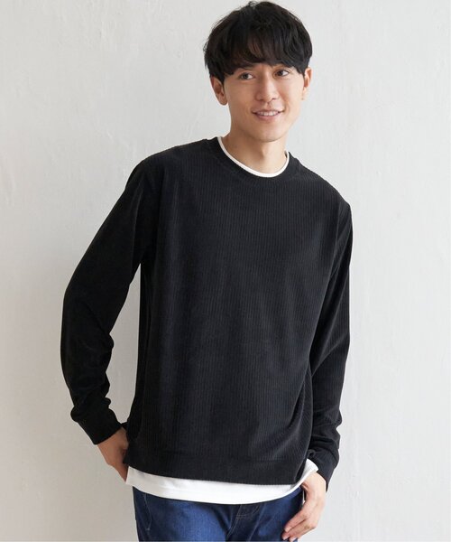 ikka（イッカ）の「カットコールフェイクレイヤードプルオーバー（Tシャツ/カットソー・メンズ・オリーブ/ブラック/ベージュ/ブルー・XL/M/L/S）」の6枚目の写真