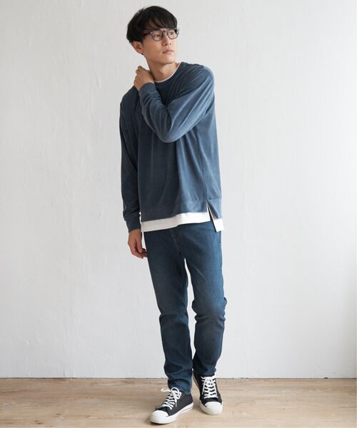 ikka（イッカ）の「カットコールフェイクレイヤードプルオーバー（Tシャツ/カットソー・メンズ・オリーブ/ブラック/ベージュ/ブルー・XL/M/L/S）」の15枚目の写真