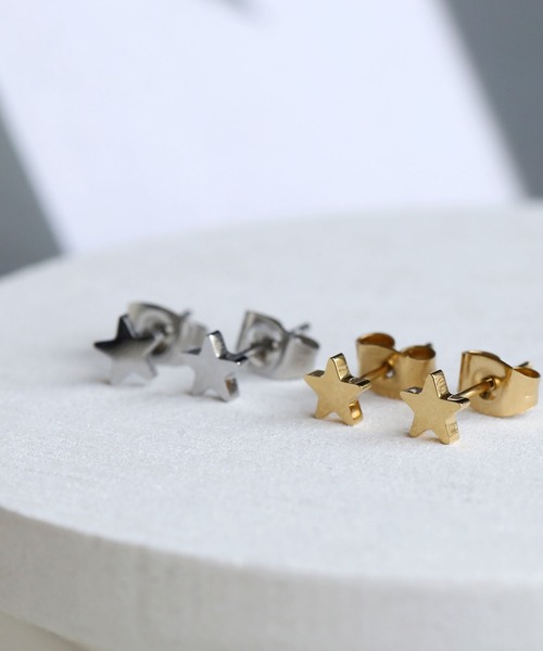 colleca la（コレカラ）の「[stainless]ステンレス・ 星とストーンのセットピアス〈金属アレルギー対応〉（ピアス（両耳用）・レディース・シルバー/ゴールド・ﾌﾘ-）」の7枚目の写真