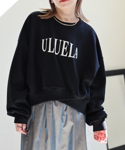 ULEULA（ウルア）の「デサインクロススウェット/スポンディッシュトレーナー/ロゴスウェット（スウェット・レディース・アイボリー/ブラック/オートミール・FREE）」の18枚目の写真