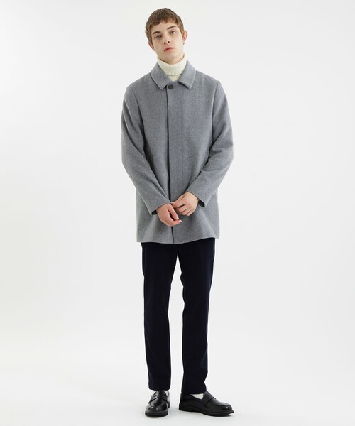 MACKINTOSH PHILOSOPHY(マッキントッシュ フィロソフィー)の「【WEB&一部店舗限定】アンゴラビーバー WELLINGTON(ウェリントン)ショート(ステンカラーコート・メンズ・グレー/ダークネイビー・36/42/38/40)」の3枚目の写真