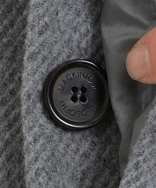MACKINTOSH PHILOSOPHY(マッキントッシュ フィロソフィー)の「【WEB&一部店舗限定】アンゴラビーバー WELLINGTON(ウェリントン)ショート(ステンカラーコート・メンズ・グレー/ダークネイビー・36/42/38/40)」の11枚目の写真