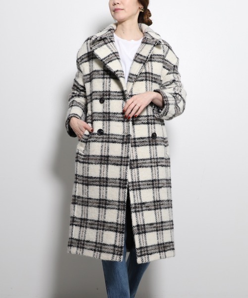 MICA&DEAL（マイカ＆ディール）の「【marmors】double coat/ダブルコート（チェスターコート・レディース・マルチ/グリーン/ライトグレー・36）」の15枚目の写真