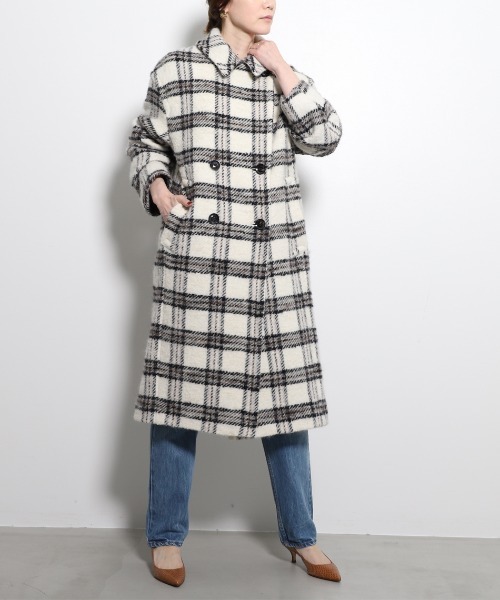 MICA&DEAL（マイカ＆ディール）の「【marmors】double coat/ダブルコート（チェスターコート・レディース・マルチ/グリーン/ライトグレー・36）」の16枚目の写真