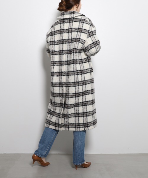 MICA&DEAL（マイカ＆ディール）の「【marmors】double coat/ダブルコート（チェスターコート・レディース・マルチ/グリーン/ライトグレー・36）」の20枚目の写真