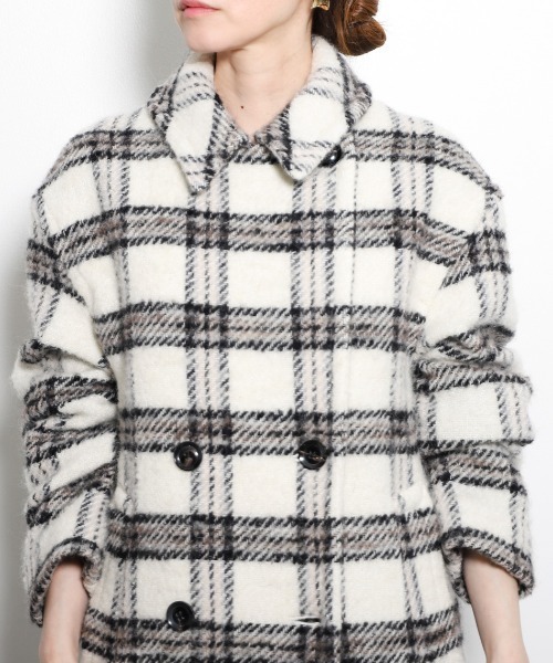 MICA&DEAL（マイカ＆ディール）の「【marmors】double coat/ダブルコート（チェスターコート・レディース・マルチ/グリーン/ライトグレー・36）」の21枚目の写真