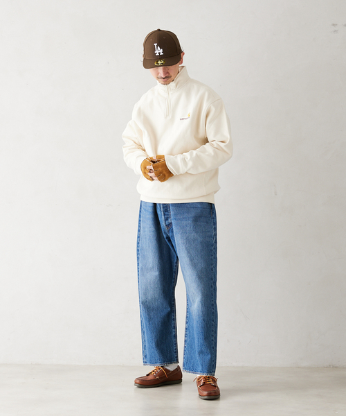 Carhartt WIP（カーハートダブリューアイピー）の「【CARHARTT WIP / カーハート ダブリューアイピー】HALF ZIP AMERICAN SCRIPT SW（Tシャツ/カットソー・メンズ・ブラック/アイボリー・MEDIUM/LARGE/X-LARGE）」の21枚目の写真
