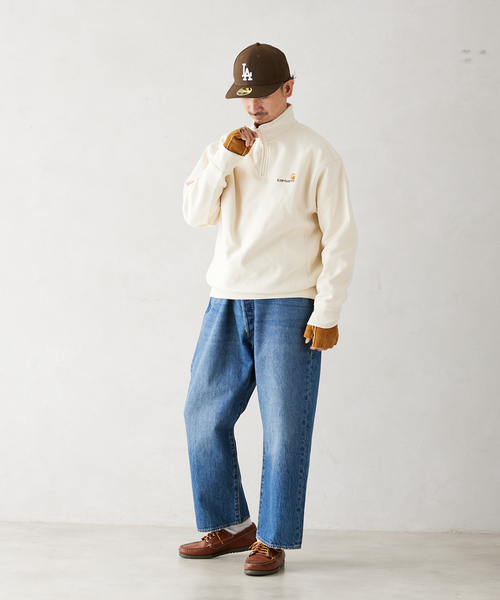 Carhartt WIP（カーハートダブリューアイピー）の「【CARHARTT WIP / カーハート ダブリューアイピー】HALF ZIP AMERICAN SCRIPT SW（Tシャツ/カットソー・メンズ・ブラック/アイボリー・MEDIUM/LARGE/X-LARGE）」の22枚目の写真