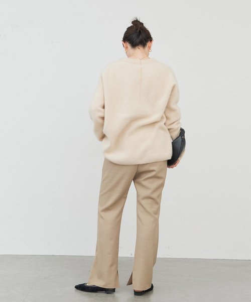 IENA（イエナ）の「MULECLEイージーフレアパンツ（スラックス・レディース・ブラック/キャメル・36/38）」の4枚目の写真