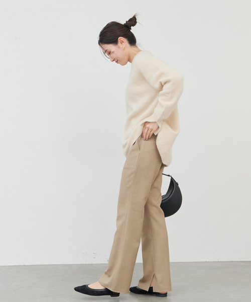 IENA（イエナ）の「MULECLEイージーフレアパンツ（スラックス・レディース・ブラック/キャメル・36/38）」の20枚目の写真