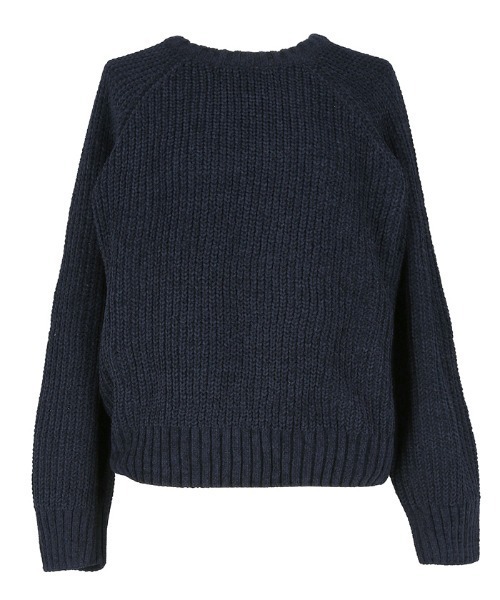 coca（coca）（コカ）の「モールタッチクルーネックニット（ニット/セーター・レディース・ネイビー/アイボリー・M/L）」の12枚目の写真