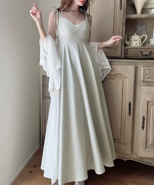Meiru（メイル）の「ビスチェフレアキャミワンピース【ペチスカートセット】（ワンピース・レディース・ブラック/アイボリー/チャコール/ライトグレー/グレイッシュベージュ・SMALL/MEDIUM/LARGE/X-LARGE）」の13枚目の写真