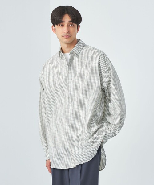 green label relaxing（グリーンレーベルリラクシング）の「【WEB限定】＜GLR or＞プレイド チェック柄 リラックス 長袖 シャツ（シャツ/ブラウス・メンズ・ベージュ/オフホワイト・S/L/M）」の2枚目の写真