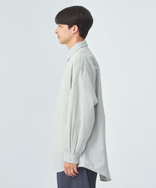 green label relaxing（グリーンレーベルリラクシング）の「【WEB限定】＜GLR or＞プレイド チェック柄 リラックス 長袖 シャツ（シャツ/ブラウス・メンズ・ベージュ/オフホワイト・S/L/M）」の6枚目の写真