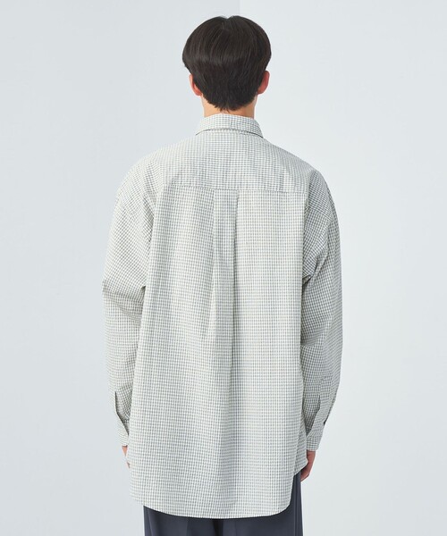 green label relaxing（グリーンレーベルリラクシング）の「【WEB限定】＜GLR or＞プレイド チェック柄 リラックス 長袖 シャツ（シャツ/ブラウス・メンズ・ベージュ/オフホワイト・S/L/M）」の7枚目の写真