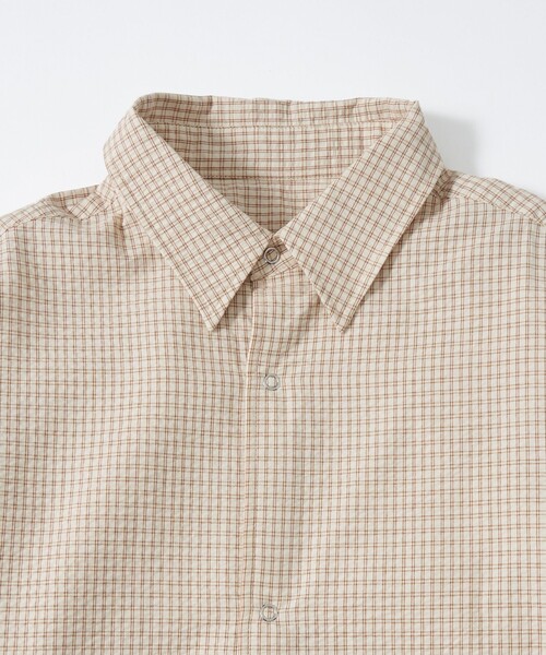 green label relaxing（グリーンレーベルリラクシング）の「【WEB限定】＜GLR or＞プレイド チェック柄 リラックス 長袖 シャツ（シャツ/ブラウス・メンズ・ベージュ/オフホワイト・S/L/M）」の10枚目の写真