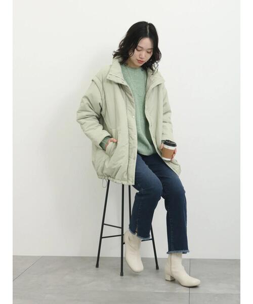 Samansa Mos2 blue（サマンサモスモスブルー）の「◎モヘアタッチルーズニット（ニット/セーター・レディース・グリーン/オレンジ/キナリ・F）」の10枚目の写真