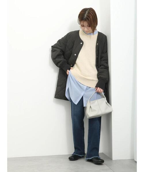 Samansa Mos2 blue（サマンサモスモスブルー）の「◎モヘアタッチルーズニット（ニット/セーター・レディース・グリーン/オレンジ/キナリ・F）」の6枚目の写真