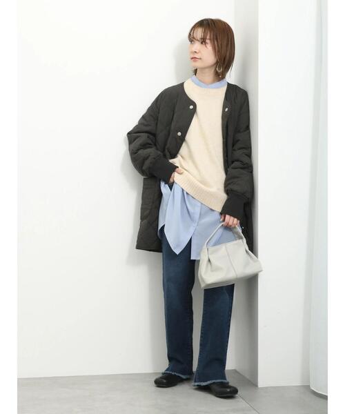 Samansa Mos2 blue（サマンサモスモスブルー）の「◎モヘアタッチルーズニット（ニット/セーター・レディース・グリーン/オレンジ/キナリ・F）」の5枚目の写真