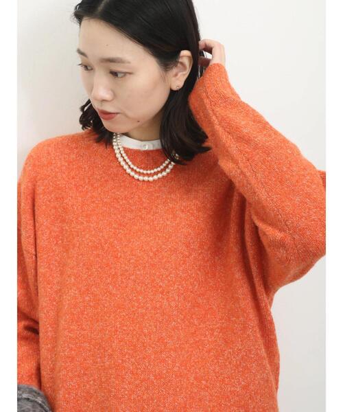 Samansa Mos2 blue（サマンサモスモスブルー）の「◎モヘアタッチルーズニット（ニット/セーター・レディース・グリーン/オレンジ/キナリ・F）」の22枚目の写真