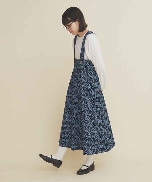 I am I in fact...（アイアムアイインファクト）の「ANGEL CHARM jumper skirt（スカート・レディース・ネイビー/ベージュ・FREE）」の19枚目の写真