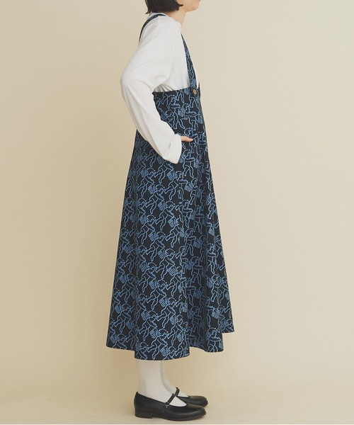 I am I in fact...（アイアムアイインファクト）の「ANGEL CHARM jumper skirt（スカート・レディース・ネイビー/ベージュ・FREE）」の21枚目の写真