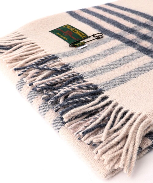 TWEED MILL（ツイードミル）の「【TWEEDMILL/ツイードミル】Pure New Wool Muffler Hex check 70（マフラー・メンズ・ブルー系その他/ブラック系その他/グリーン系その他・FREE）」の6枚目の写真