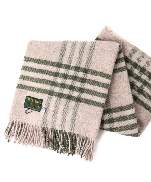 TWEED MILL（ツイードミル）の「【TWEEDMILL/ツイードミル】Pure New Wool Muffler Hex check 70（マフラー・メンズ・ブルー系その他/ブラック系その他/グリーン系その他・FREE）」の11枚目の写真