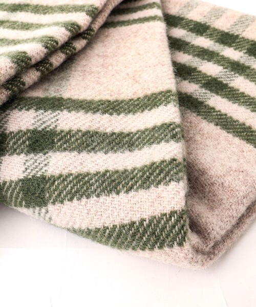 TWEED MILL（ツイードミル）の「【TWEEDMILL/ツイードミル】Pure New Wool Muffler Hex check 70（マフラー・メンズ・ブルー系その他/ブラック系その他/グリーン系その他・FREE）」の12枚目の写真